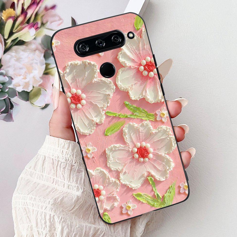Funda For LG V40 ThinQ Case Cover Silicone Luxury Fashion Cute Cat Cool Shockproof Bumper Casing For LG V405 LM-V405 LM-V409N