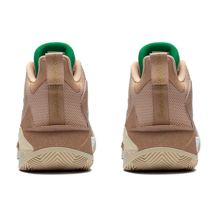 LiNing Blade 3 Christmas Theme Lightweight Breathable Shock Absorption Mid-Top Basketball Shoes Men Sneakers Light-Brown ABAS091-5