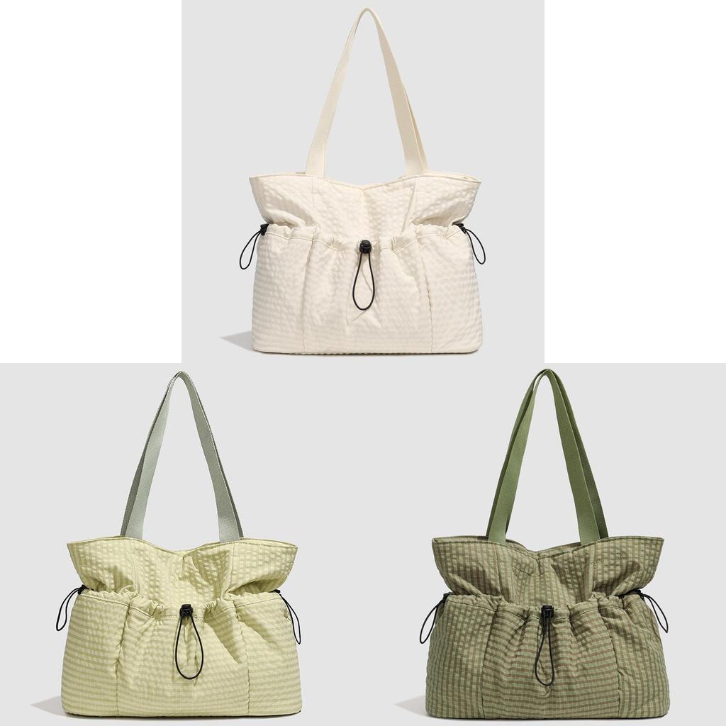 Fashion Plaid Tote Bag With Nylon Material For Casual Daily Use Womens Street Style