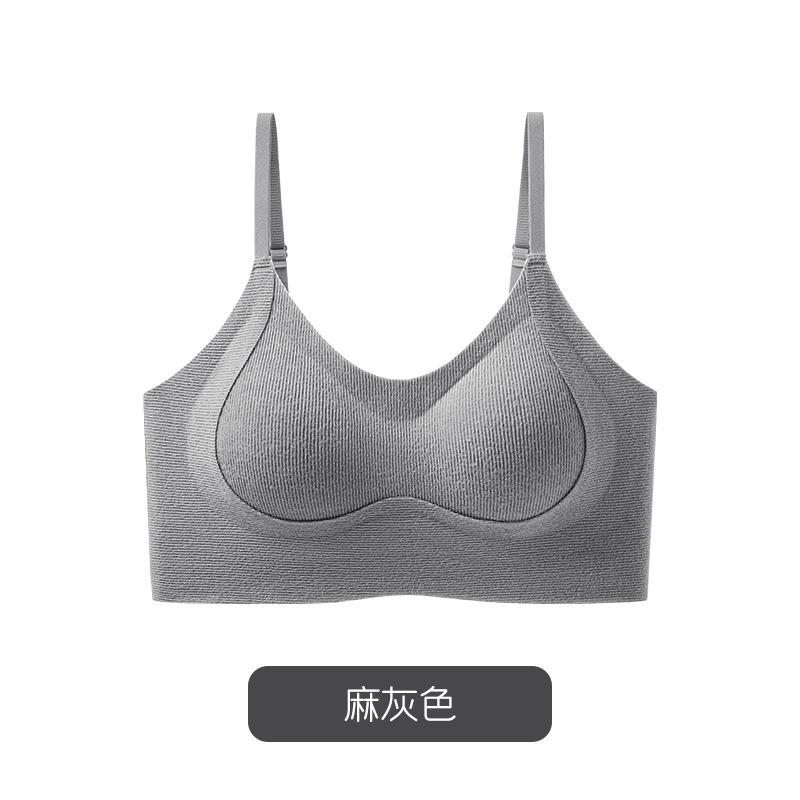

Comfortable polished thin shoulder straps with chest pads, underwear, thin big breasts, small breasts, gathered anti-sagging nude bra XL