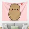 Cute Potato In Love Tapestry Decoration Art Aesthetic Tapestries for Living Room Bedroom Home Wall Cloth Wall Hanging