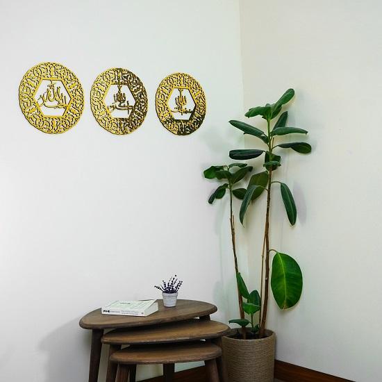 Set of Subhan Allah Alhamdulillah Allahu Akbar Wooden Acrylic Ramadan Decoration Eid Decor Muslim Gift Decor