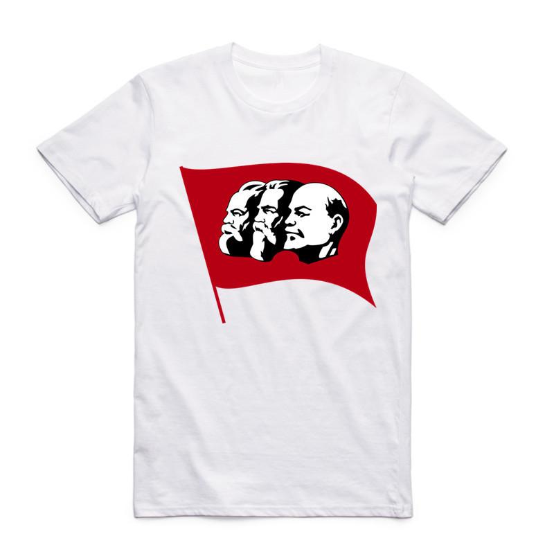 

2019 Fashion Men Print CCCP USSR Lenin T-shirt O-Neck Short Sleeve Summer The Soviet Union The Great Communist Tops Tees T Shirt 4XL