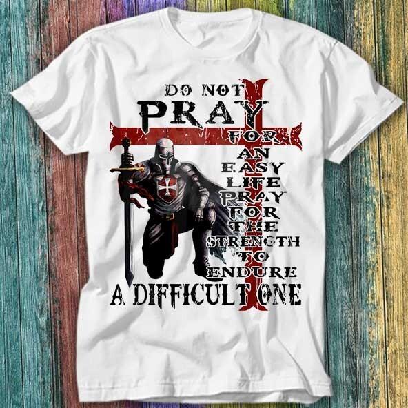 

Knights Templar Christian Christianity Teutonic Crusader T Shirt Top Tee 390 M