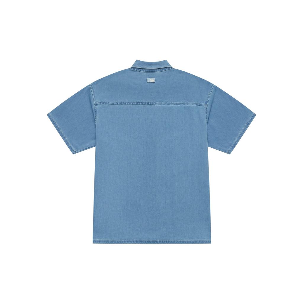 MLB Base Logo Shirts Unisex Light Blue Lapel Moderate 3ADRH0143-50BLL