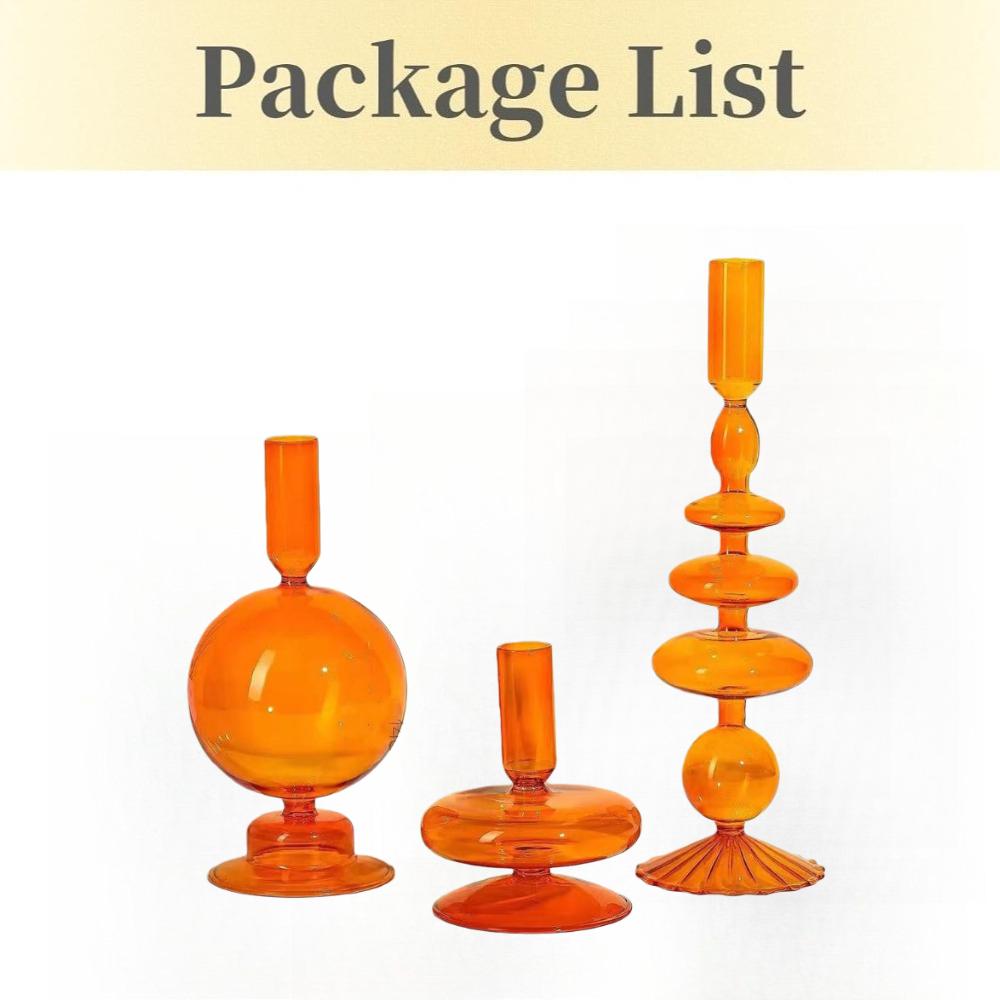 Creative Minimalist Glass Candle Holder Colorful Taper Candle Stand Dining Table Party  Wedding Birthday Home Decoration