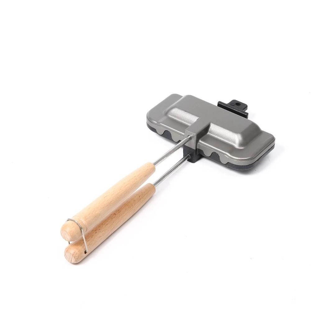 Double Sided Heating Sandwich Maker Die Cast Aluminum Panini Press Home Kitchen Camping