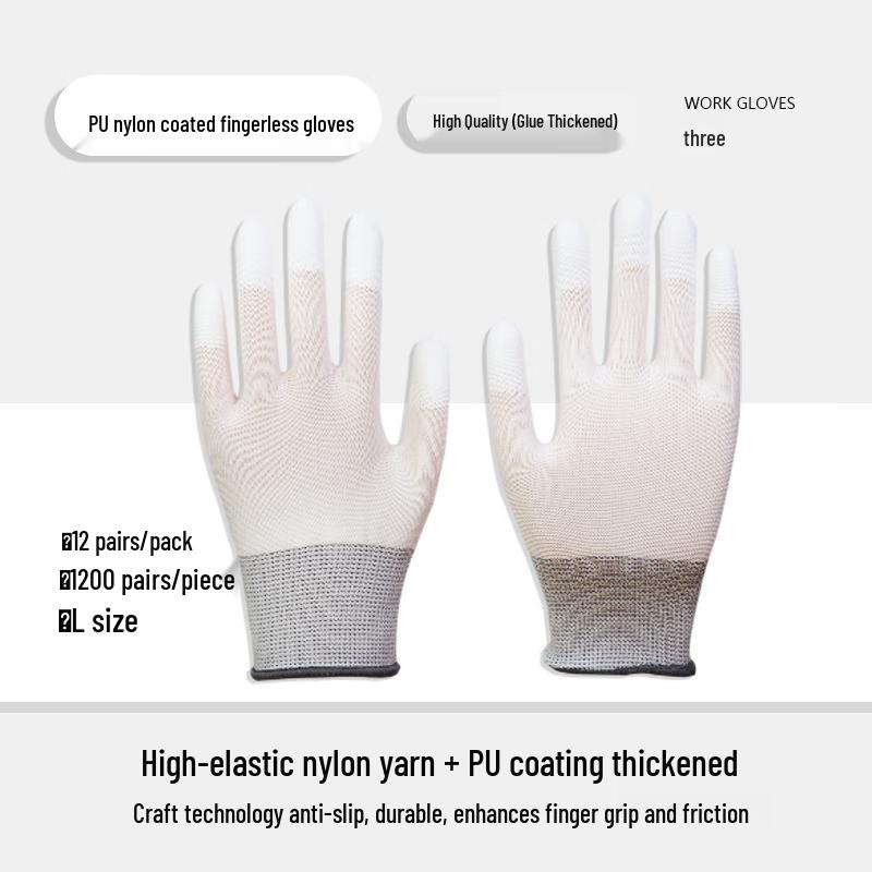 Dr. Gray Carbon Fiber PU Work Gloves