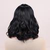 Synthetic Mixed Black Brown Wigs Short Wavy Wigs With Bangs for Women Daily Cosplay Natural Bob Hair Wig Heat Resistant Fiber