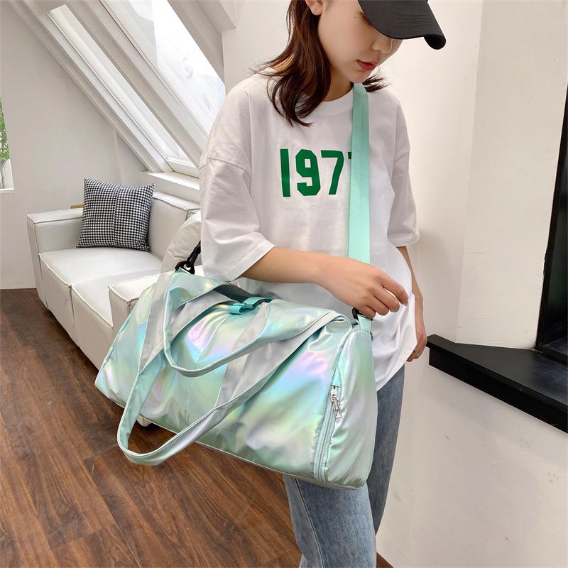 Holographic Laser Travel Bag: Wet/Dry Separation, Multifunctional Pearlescent Yoga & Fitness Luggage