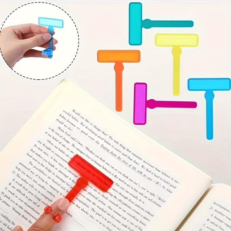 1 set Creative Reading Tracker with 8 Color Finger Rings, Finger Focus Highlighters, Reading Bar Guide, Best Value Item