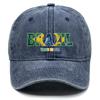 Brazil Flag Printed Adjustable Sun Hat Snapback Baseball Cap Unisex With Sweatband Stylish Dad Hat For Urban Travel Daily Wear