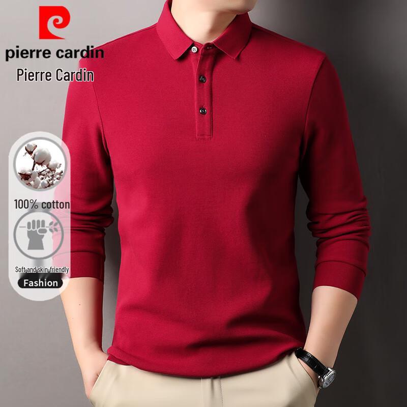 Pierre Cardin Men's Pure Cotton Long Sleeve Polo Shirt