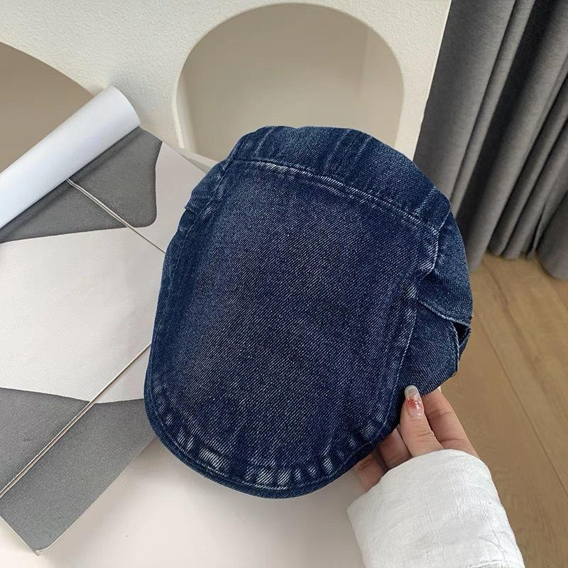 Cowboy forward hat female trendy brand fashion street style painter hat literary retro newsboy hat