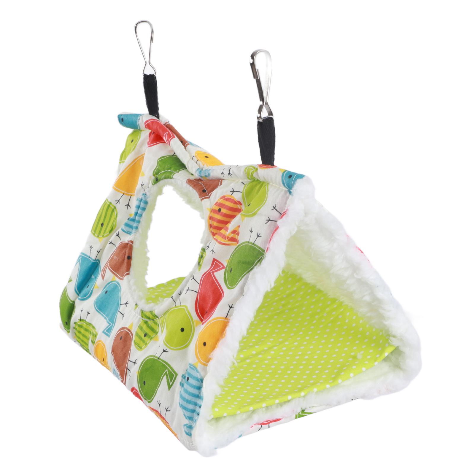 Pet Bird Winter Warm Hammock Thicken Hanging Parrot Triangle Nest Hammock for BirdsM
