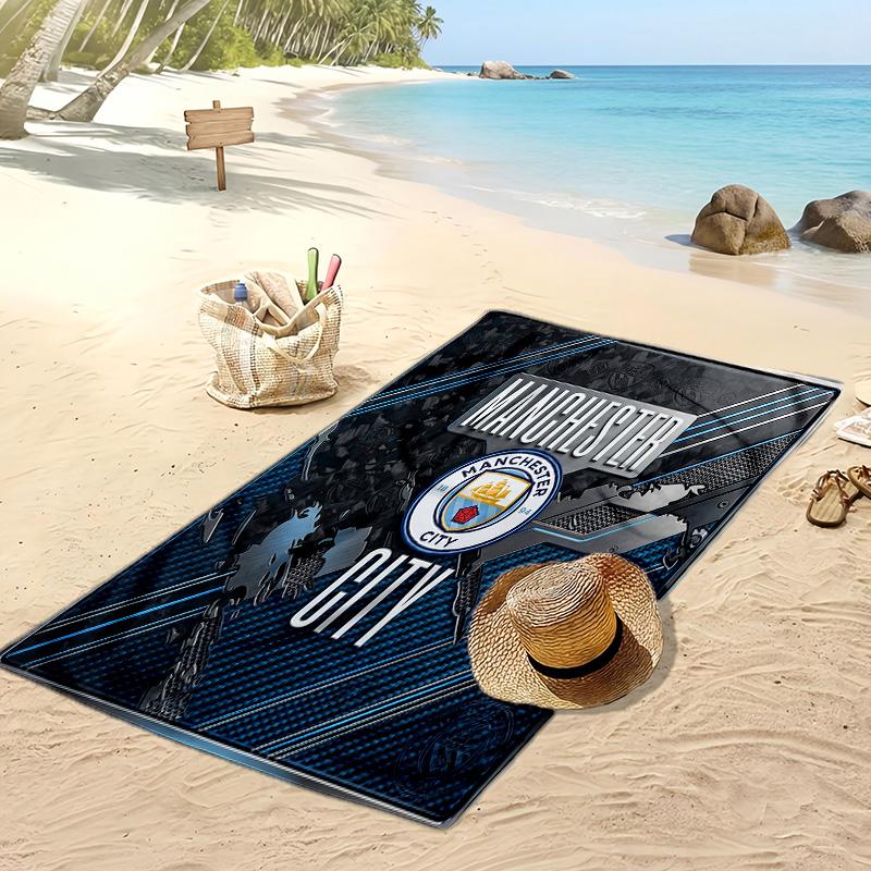 Manchester City Printed Beach Towel Quick Dry Soft TowelPortable Large Rectangular Beach Blanket for Travel Swimming Pool