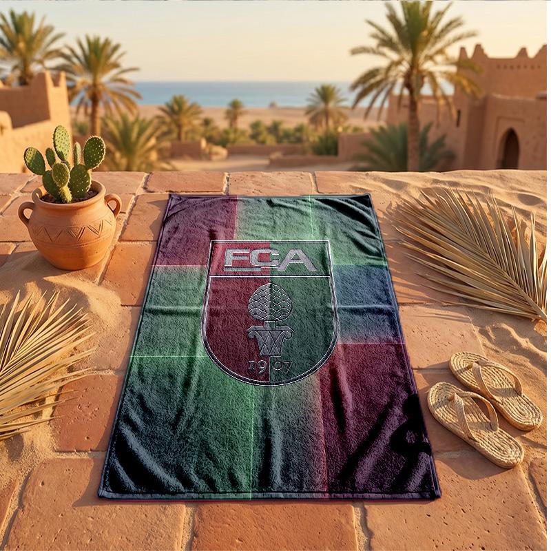 FC Augsburg FC Stampa Microfibra Asciugamano da Spiaggia Asciugatura Rapida Assorbente Grande Asciugamano per Spiaggia Nuoto Viaggio