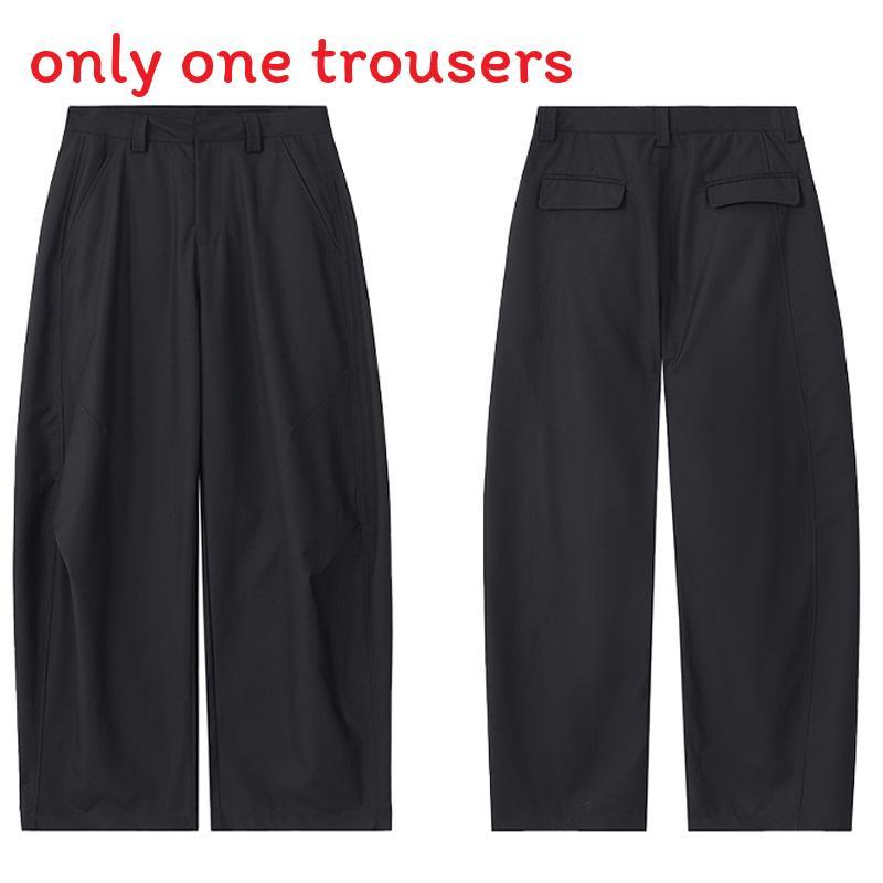 Pantaloni Basici da Uomo in Tessuto Antigrinze Adatti all'Uso Quotidiano Casual