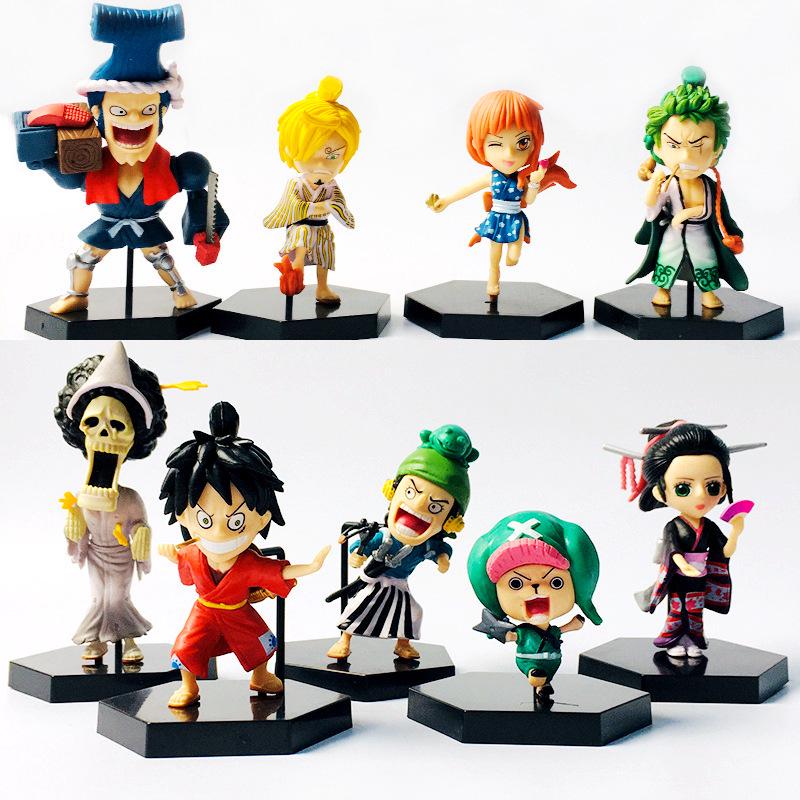 ПВХ фигурки One Piece: Луффи, Чоппер, Зоро, Нами - 9 Стилей Аниме Персонажей Украшения