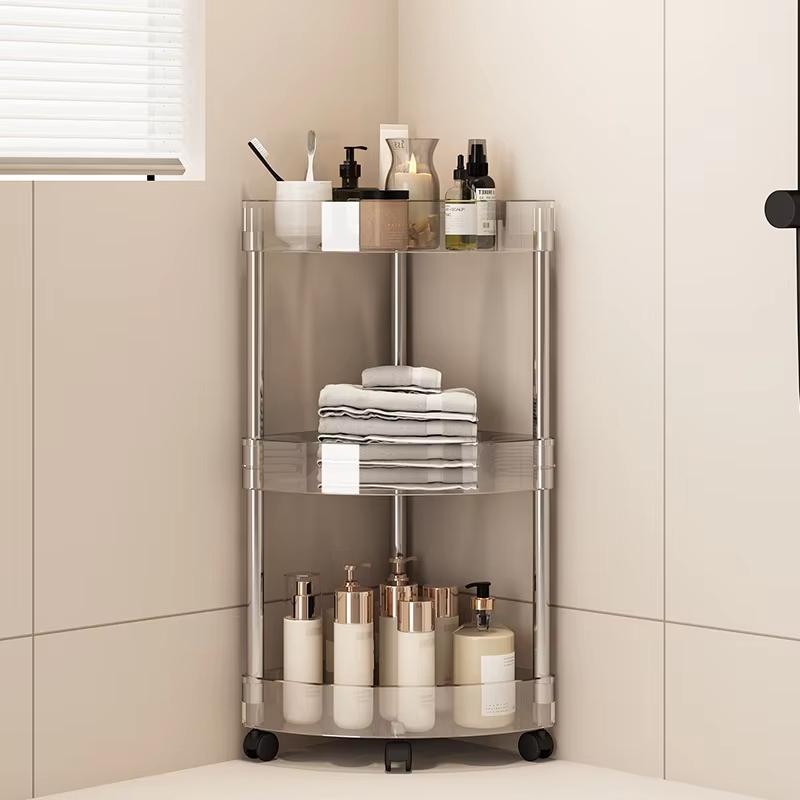 Bathroom Organizer Shelves Kitchen Home Large Capacity Storage Rack Acryl Cart Corner Cosmetic Skincare Shapoo Kids Toys Holder MIT
