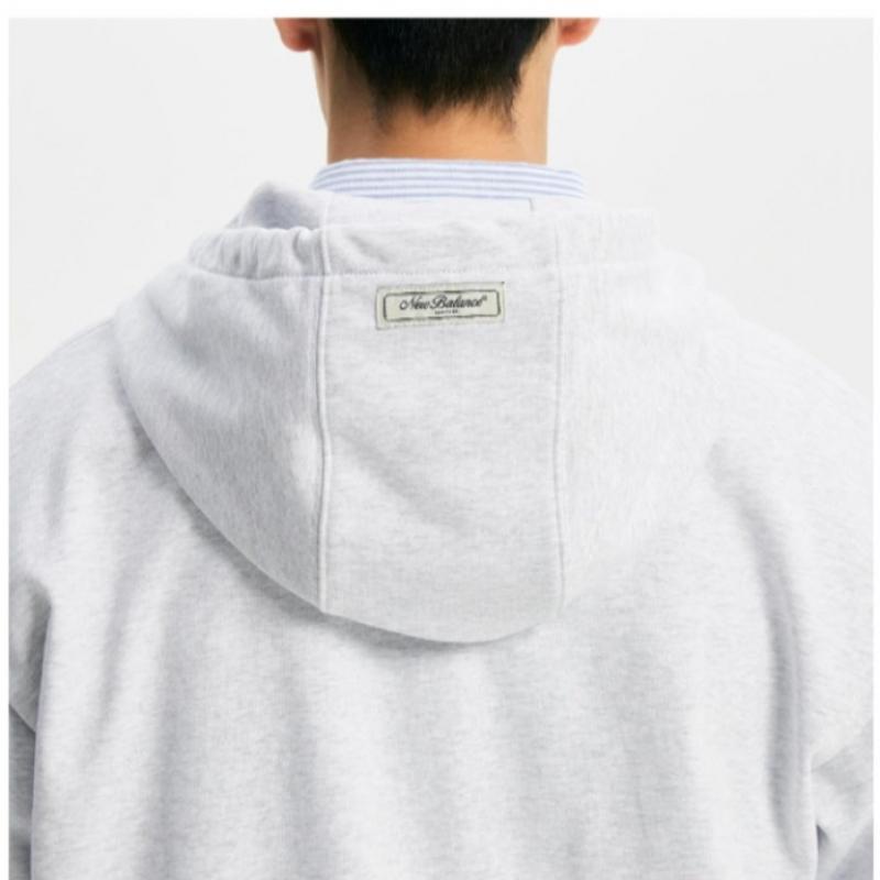 New Balance Hooded Zip Up Semi Overfit Nbmde11113 16