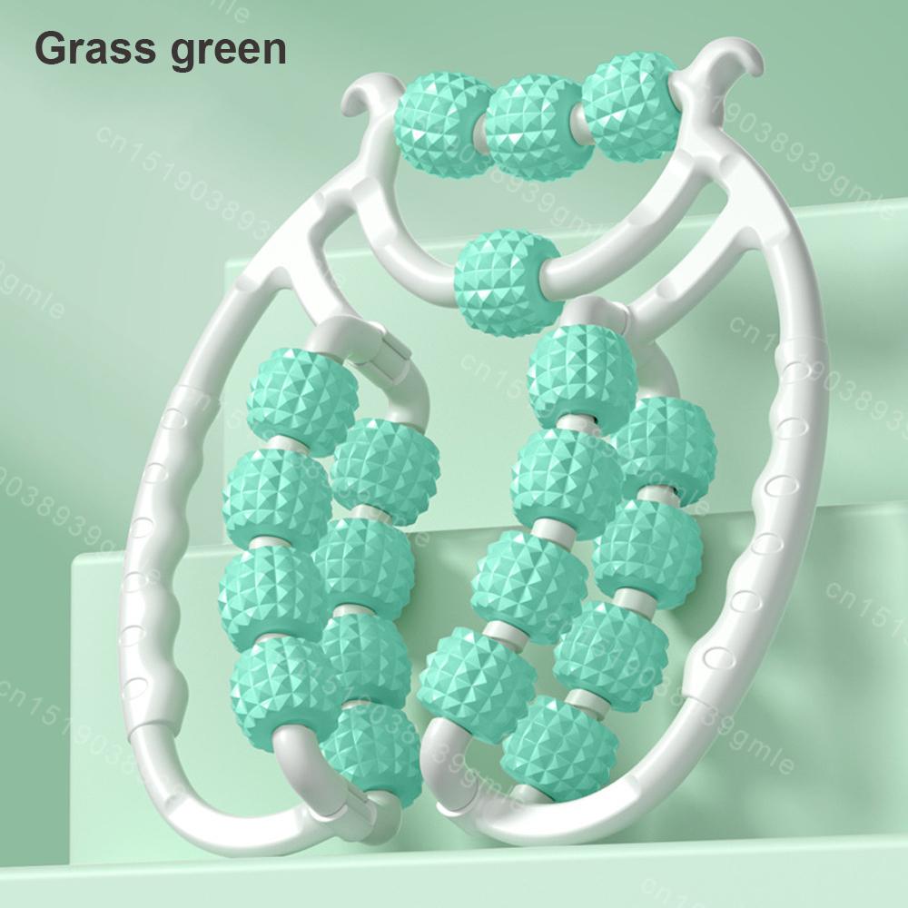 

Круговые зажимы для ног - 360 градусов 20 колес Массажер-ролик для мышц Мышечный ролик Массажер для расслабления мышц шеи, рук и ног Спорт Йога зелёный