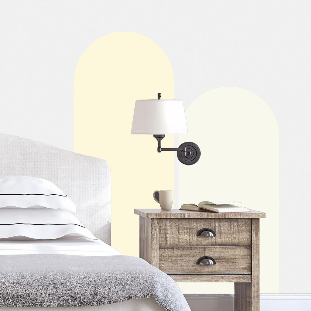 Simple Wind Geometric Art Wallpaper Self-Adhesive Rental Room Dormitory Bedroom Wall Decoration Matte Waterproof Arch Wall Sticker