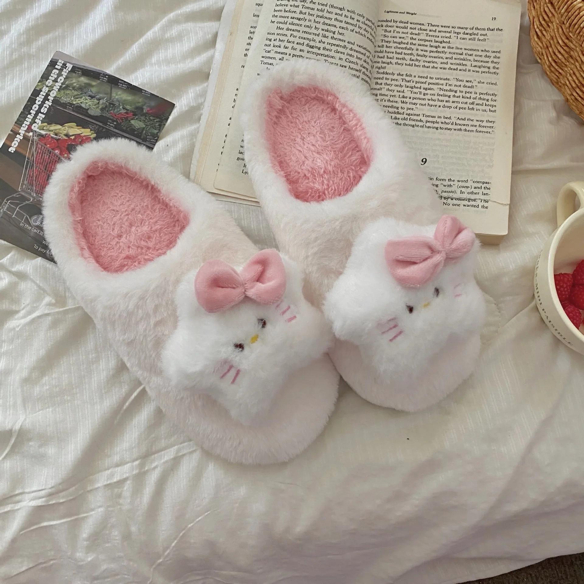 

Женские тапочки с леопардовым принтом 2024 года, зимние новые мультяшные домашние тапочки для пар, теплые нескользящие плюшевые хлопковые тапочки на толстой подошве 40-41