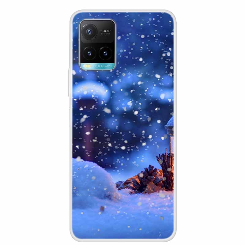 

Christmas For Vivo Y21s Case TPU Soft Silicone Back Cover Case For Vivo Y21s V2110 Shockproof Coque VivoY21s Shell Cartoon Funda Vivo Y21s
