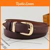 Modern Womens Pu Leather Belt With Gold Metal Pin For Office Daily Casual