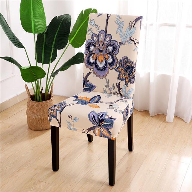 Modern Printed Chair Cover Elastic Seat Covers Slipcover Removable And Washable Stretch Banquet Hotel Dining Room Cover