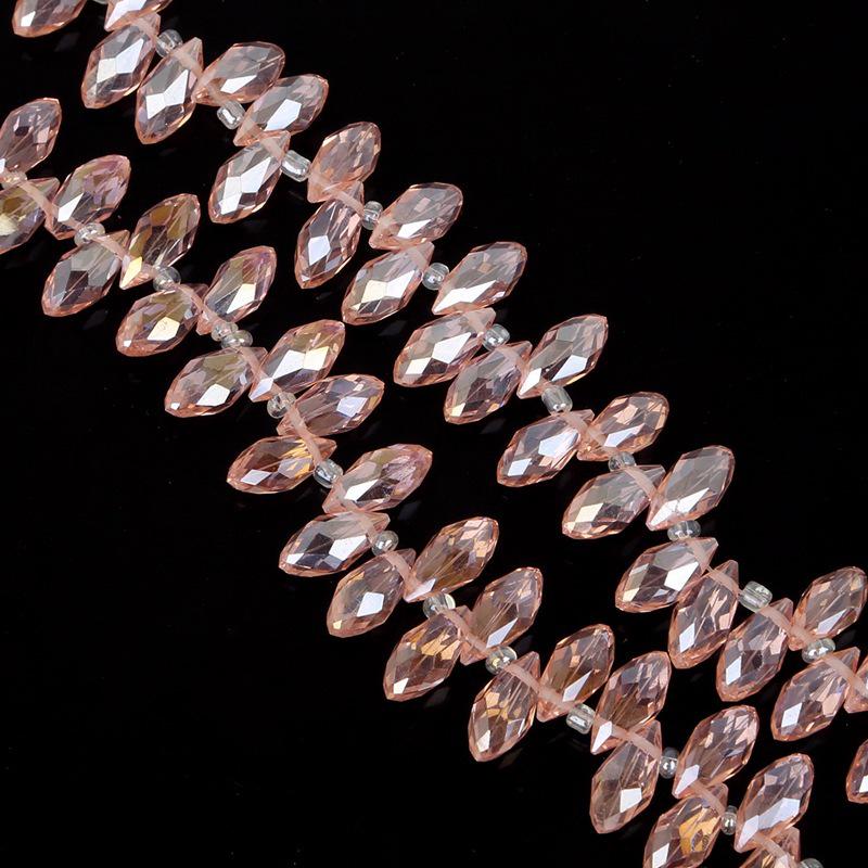 6x12mm Glas Kristall Perlen mit horizontalem Loch für DIY Schmuck & Ohrringe