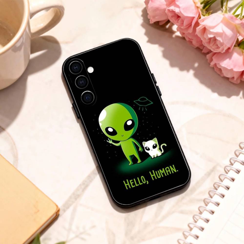 Cool C-Cartoon Alien Space   phone Case For Samsung Galaxy A73,A72,A71,A70,A53,A52,A51,Others Soft Black Shell Samsung a42 5g