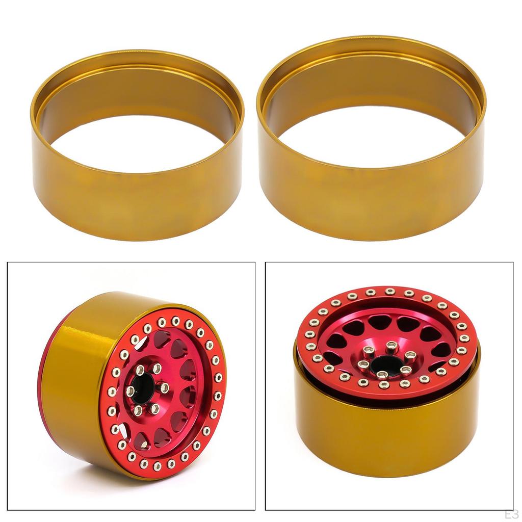 .9 "/2.2" Copper Wheel Hub Rings RC Car And Practical to Install