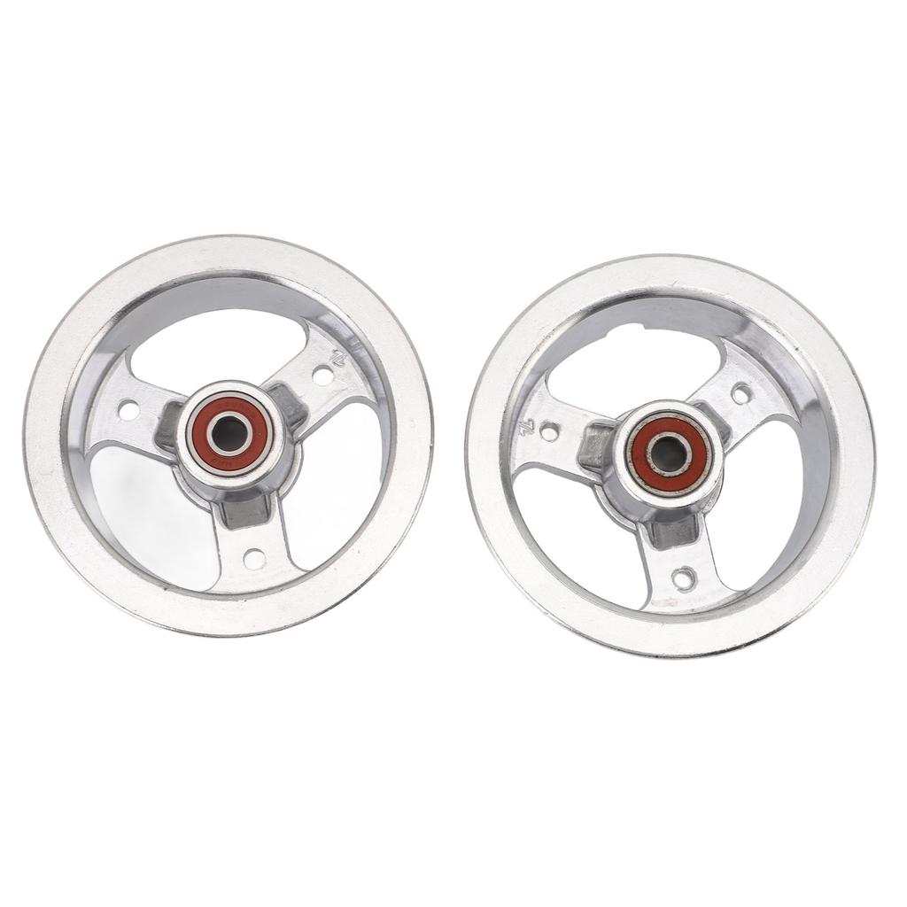 3.50 4 Rear Wheel Rim with 600RS Bearing 4 Inch Aluminum Alloy High Torsion Proof Sturdy for Electric Scooter Tiller