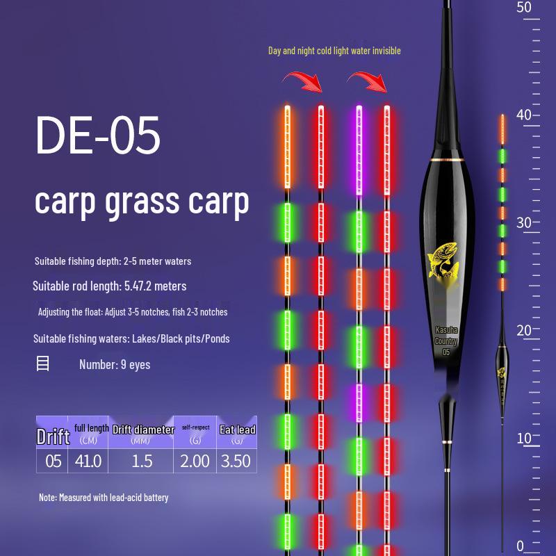 High Sensitivity Color-Changing Electronic Fishing Float for Day & Night Use