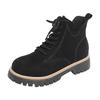 Women's Comfortable And Versatile Round Toe Thick Heel Lace Up Ankle Boots Women's Boots & Booties Lace Up
