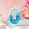 Creative Cartoon Blue Gradient Mermaid Tail Numbers Children's Birthday Candles Cake Party Decorations 1st Birthday