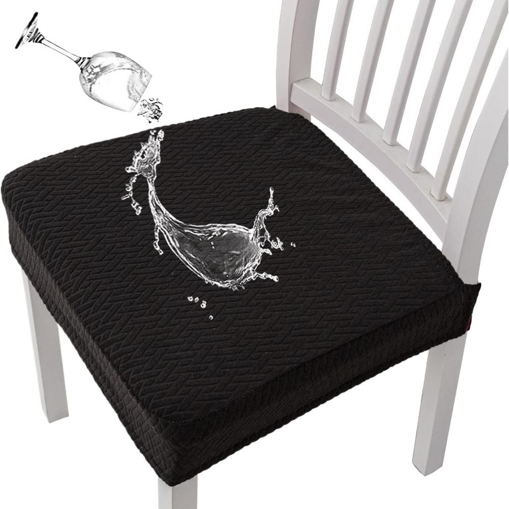 1PCS Waterproof Chair Covers Jacquard Fabric Elastic Edges Universal Size For Indoor Outdoor Dining Furniture Protection Set