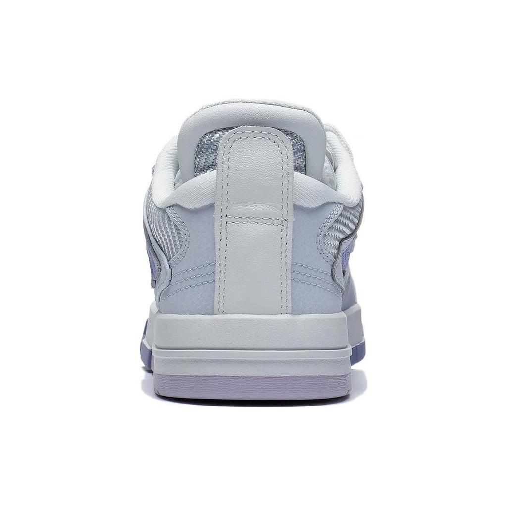 Li Ning We I Pro Synthetic Leather Non-Slip Wear-Resistant Low-Top Skate Shoes Women sneaker Gray White Purple AECT014-3