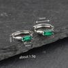 Emerald Square Ear Buckle Trendy Street Versatile Geometric Earrings Minimalist Personalized Jewelry For Unisex