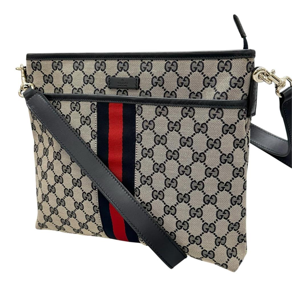 Gucci Sherry Line 388926 Shoulder Bag Beige Women Used