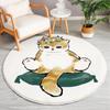 Christmas Cartoon Mat Kids Play Mat Cat Animal Round Carpet Bedroom Mat Living Room Carpet Kitchen Bathroom Anti-Slip Mat