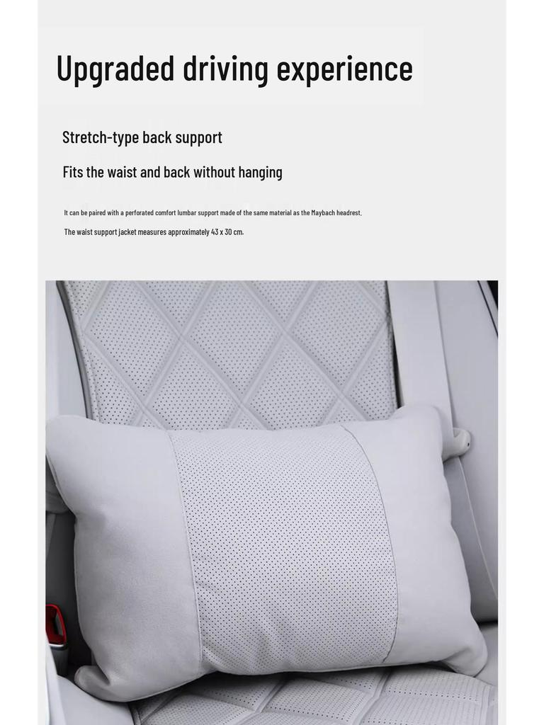 Car Headrest for Mercedes, BMW, AITO, Tesla - Pillow & Lumbar Support for Cervical Spine Comfort