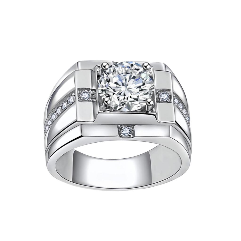 Men’s Fashion Statement Ring - Domineering Diamond Engagement Band