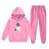 Kids Halloween Hoodie and Pants Set Ghost Print Hooded Sweatshirt and Matching Bottoms Comfortable Casual Outfit for Boys and Girls