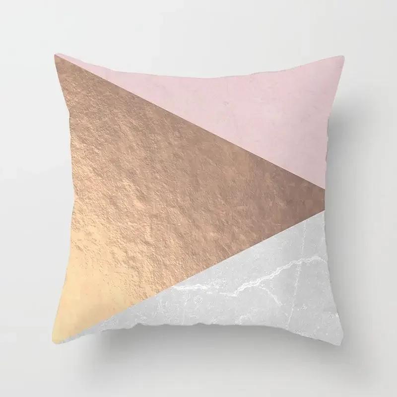 Pink Color Cushion Cover Geometric Print Decorative Pillows Red Stripe Pillow Case Pillows Decor Home For Car/bed /sofa