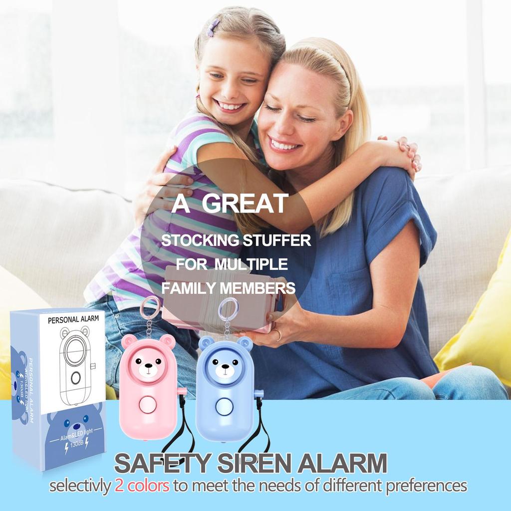 130dB Personal Safety Alarm for Self-Defense, Ideal for Women, Students, and Elderly