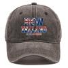 Baseball Cap With "NEW ZEALAND" "GO THE ALL WHITES" Flag Printed , Adjustable Snapback Baseball Cap Stylish Slouchy Solid Color Hip Hop Flat Cap