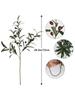 5 Pcs Artificial Olive Branches Long Stem Faux Olive Branches Stems Fake Olive Branches with Fruits Plants Greenery for Home Wedding Office Decor